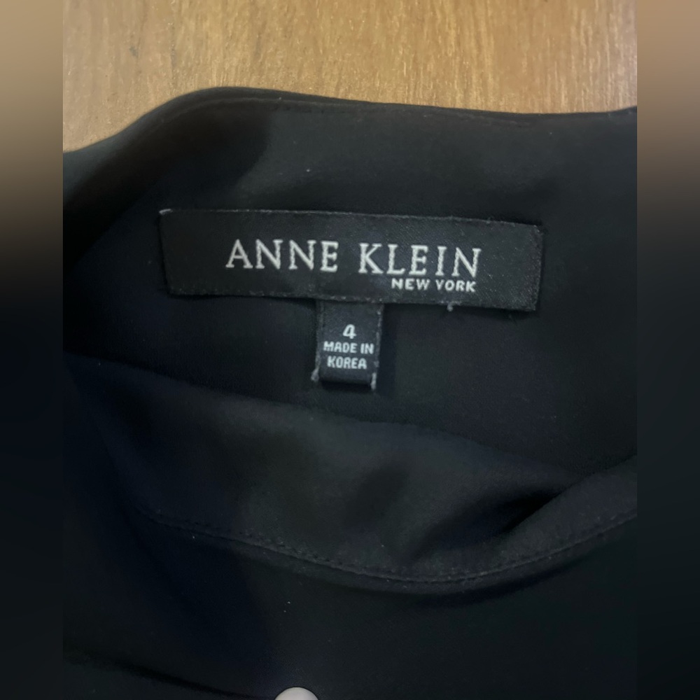 Anne Klein Black Ruched Mini Dress - Picture 5 of 6